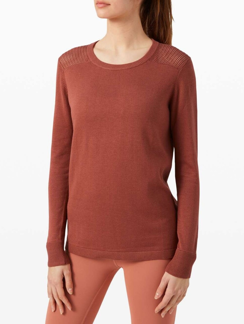 Lululemon Back to Balance Long Sleeve Sweater In Rustic Clay Size 4